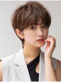 青山 表参道 ショートカット 30代40代 チョコレートブラウン
