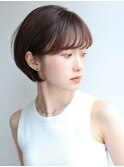 ショコラアッシュ/小顔補正立体カット/レディースショート