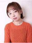 似合わせカット美髪切りっぱなしボブピンクブラウン0401