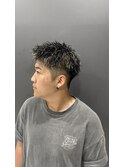 メンズカットハイライトツイストパーマ