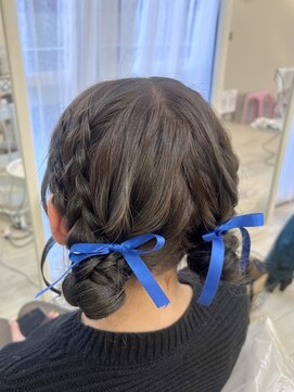 ヘアメイクアンドセットサロン リッコ(Hair make&set salon Ricco) ガーリーツインお団子