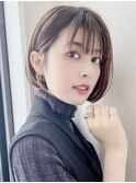 ◎20代30代40代50代に似合う大人かわいいぱつっと耳かけ小顔ボブ