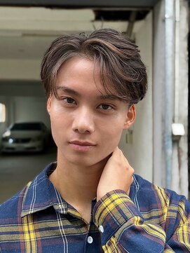 ヘアプレイスソル (HAIR PLACE SoL) メンズ/センターパート/ブラウンアッシュ