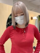 スタン 渋谷(Stam)&nbsp;【バイカラー】ミルクティーベージュ×裾ブラウンボブ/渋谷駅