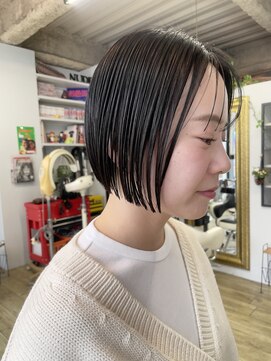 NUDE20代30代40代 切りっぱなしボブ ミニボブ 前下がりボブ