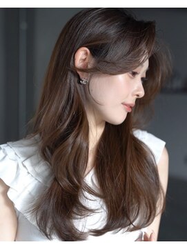 レノラ 本町(LENORA) 美髪ミディアムレイヤーカットデジタルパーマチェリーブラウン