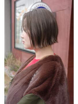 チャプター 問屋町(chapter) 髪質改善ミニボブパツっとボブブリーチなし透明感ケアカラー