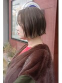 髪質改善ミニボブパツっとボブブリーチなし透明感ケアカラー