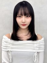 ロエ 元町店(Loe) 元町レイヤーカット韓国ダブルカラー顔周り前髪カットボブ
