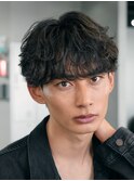 渋谷メンズパーマルーズパーマシャドウパーマッシュウルフゆるめ