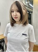 ココアベージュ/オリーブグレー/小顔/黒髪/クラゲヘアー/原宿