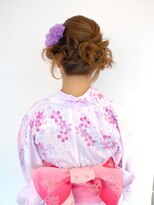 シアン(CYAN)&nbsp;浴衣で☆ゆるふわ編み込みカール☆