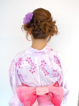 シアン(CYAN) 浴衣で☆ゆるふわ編み込みカール☆