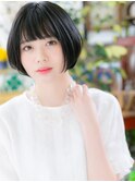 *bliss川口*黒髪シンプル ショート前下がりボブa!