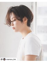 大人かわいいフリンジウェーブボブ＃前髪＃ココアブラウン