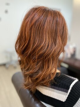ヘアー デザイン トゥナンテ(hair design tunante) オレンジ