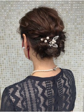 ヘアアーツ ブルーム(hair art's BLOOM) 肩下ボブのお呼ばれスタイル 。