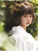 オン眉ワイドバングこなれボブ[大人かわいい/こなれミディ/美髪]