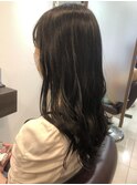 暗髪ロング