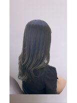 ヘアープロデュース ラピセット 松山(Lapset)&nbsp;20代30代40代ブリーチなしオリーブグレージュくびれ巻き