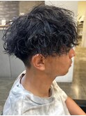 ツイストスパイラルパーママッシュメンズパーマ波巻きパーマ