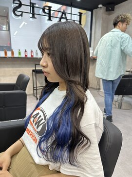 ラピス 大阪心斎橋店(Lapis) エクステ60本インナーエクステブルー
