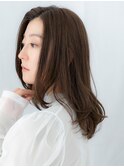 髪質改善アースカラーかき上げこなれセミディg古河20代30代40代