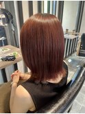 ☆艶レッドの切りっぱなしボブ☆