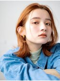 透明感ニュアンスミディ