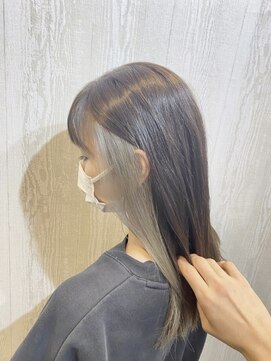 テーラヘアー つくば研究学園店(TELA HAIR) インナーシルバー×アッシュブラック【TELAHAIRつくば研究学園】