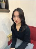 レイヤーカット×韓国くびれヘア