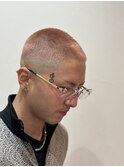 ホワイトピンク×スキンフェード