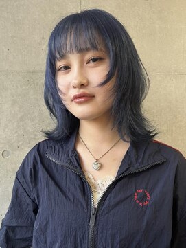 ナループロア ルームー(Nalu pu loa ROOMOO) レイヤーカット/シャギーレイヤー/ブルーカラー