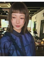 フェム(5)&nbsp;前髪ダウンパーマとマットケアブリーチカラー♪