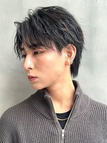フェザーパーマ/ダークアッシュ/ニュアンスパーマ/シースルー