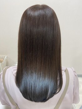 美容室クレア(crea)の写真/扱いにくかった髪も縮毛矯正/トリートメントでちゅるんとまとまるツヤ髪へ♪毎朝のセットも簡単に◎