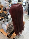 ブリーチなしダブルカラーとレッドバイオレットカラー