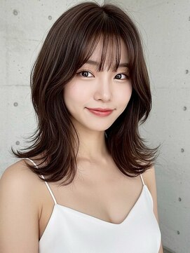 アポロ 横浜駅店(apollo) xカット//ホワイトグレージュ/レイヤーカット/チェリーブラウン