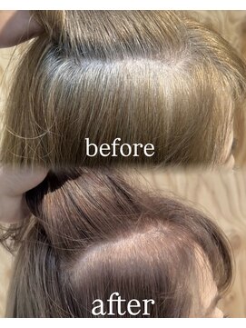 ウチコ 平尾店(u.chi.ko_si) 白髪ぼかしビフォーアフター