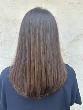 グルグル 妙典店(GULGUL) オレンジブラウンカラー×サラサラストレート