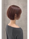 艶感ストレート丸みショートボブ