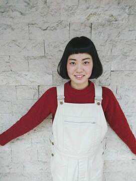 トリコ ヘアアンドケアスペース(trico hair&care space) trico togo 黒髪ぱっつんオン眉ボブ☆