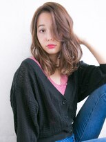 リリアン 表参道(relian)&nbsp;流しバング×ブラウンミディ