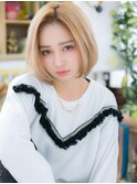 ■ハイトーンカラー金髪ショート106-8★戸頭10代20代30代