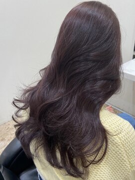 ノイズ オオサカ(NOISM) 韓国風レイヤーカット×透明感カラー パープル