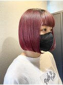 ◎ボブ×赤カラー