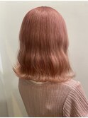 《Miu》ピンクベージュ/ウェーブ巻き