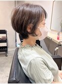 くせ毛ショートボブ/ハンサムショート/前下がりボブ　銀座