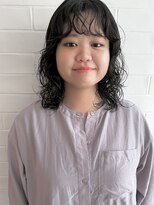 サイバイシキ(sai by SHIKI)&nbsp;ミディアムパーマ　前髪パーマ　ウェーブスタイル