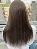 黒髪/グレーベージュ/レイヤーロング/前髪パーマ[京成金町]